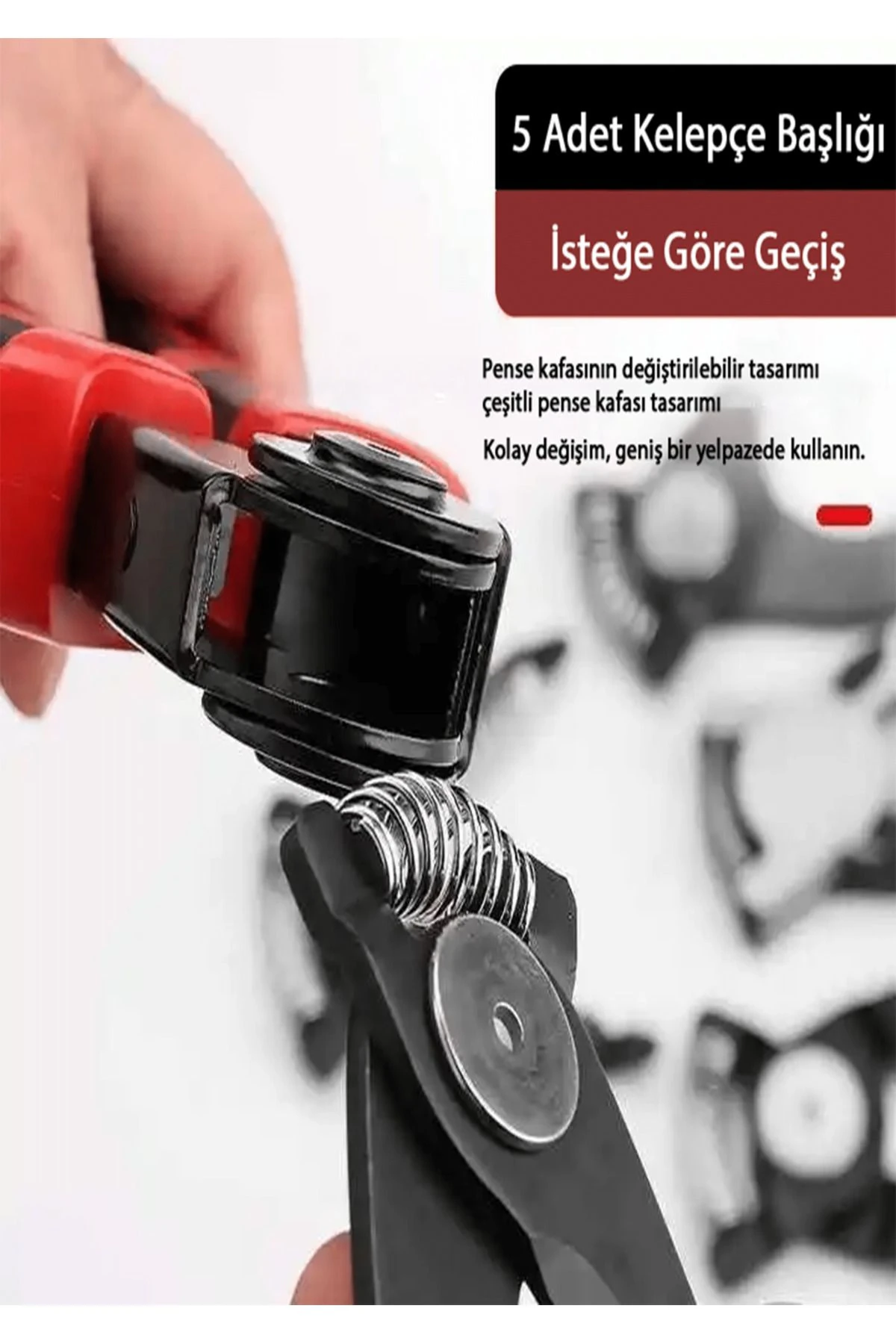 5'i 1 Arada Çok Amaçlı Çok Yönlü Ağır Hizmet Tipi Alet Kiti - Çok Fonksiyonlu Çıkarılabilir Pense