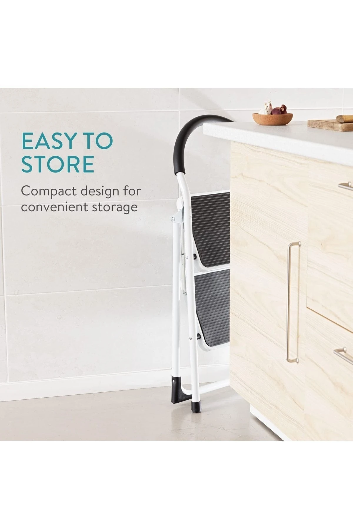 Katlanabilir Ev Ofis Için Merdiven Katlanır 2 Basamaklı Metal Kütüphane Mutfak Merdiveni