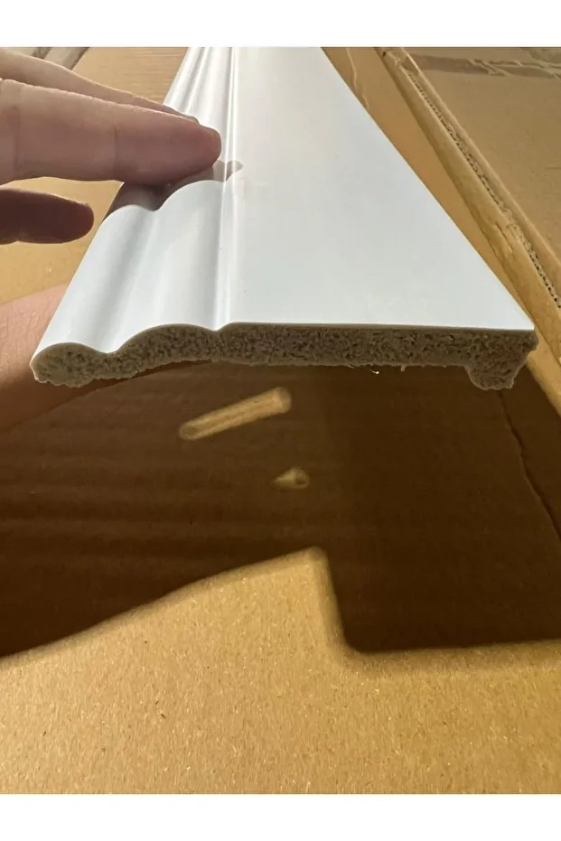 8cmx240cm Lotus PVC Süpürgelik Desenli Suya Neme Dayanıklı PVC Parke Seramik Salon Mutfak Süpürgelik