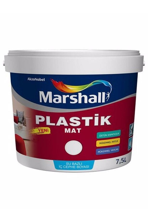 Plastik Mat Silinebilir Iç Cephe Boyası Fildişi 7,5 Lt (10 Kg)