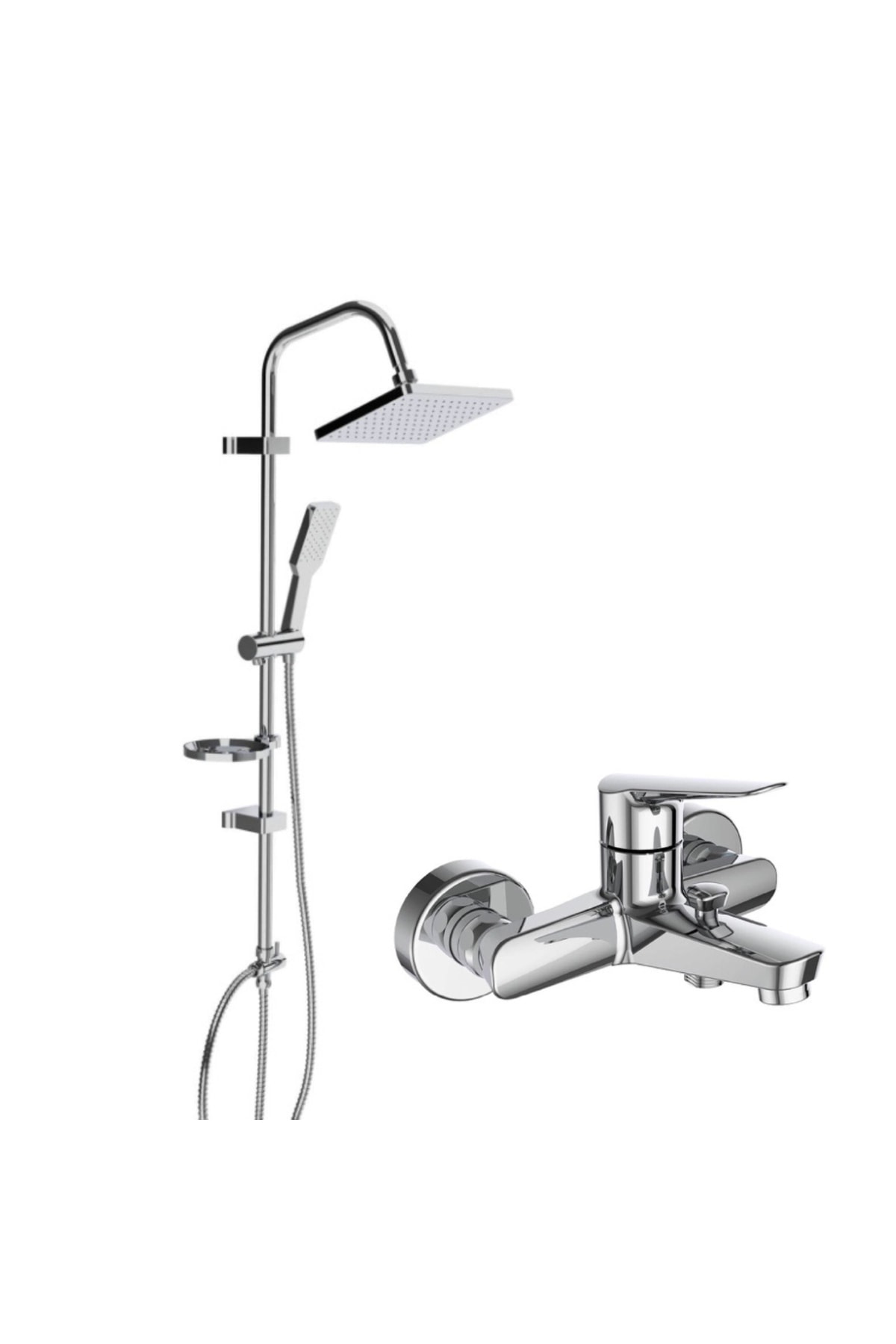 Sh630 Yağmurlama Robot Tepe Duş Seti + Bv2500 Bevel Banyo Armatürü