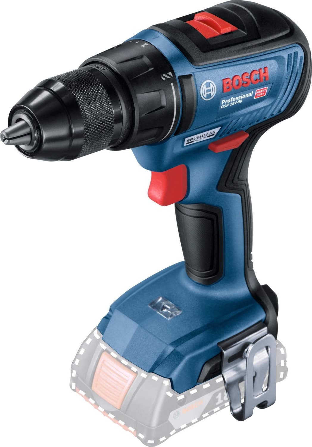 BOSCH Gsr 18V-50 Professional Akülü Delme/vidalama (Akü ve Şarj Cihazı Dahil Değil) - 06019H5006