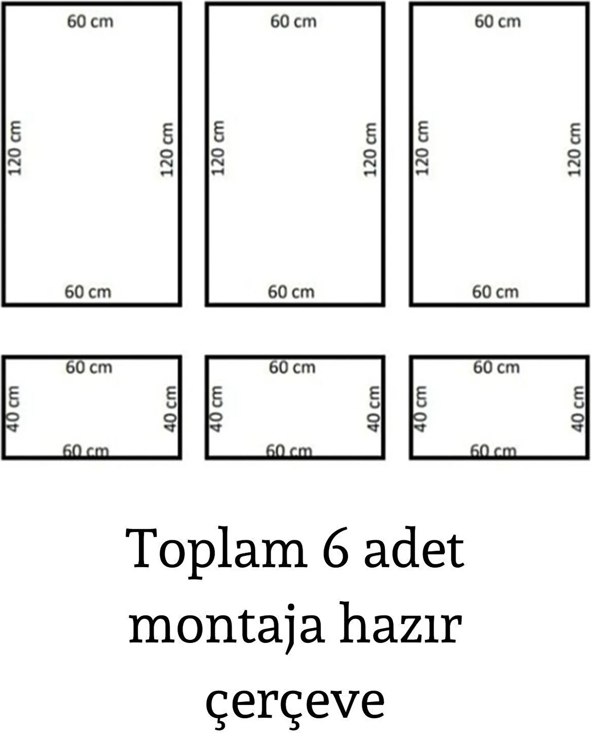 Decozza Dekoratif Boyanabilir 2,5 cm Duvar Çıtası 6 Adet Hazır Kesimli Çerçeve Paketi