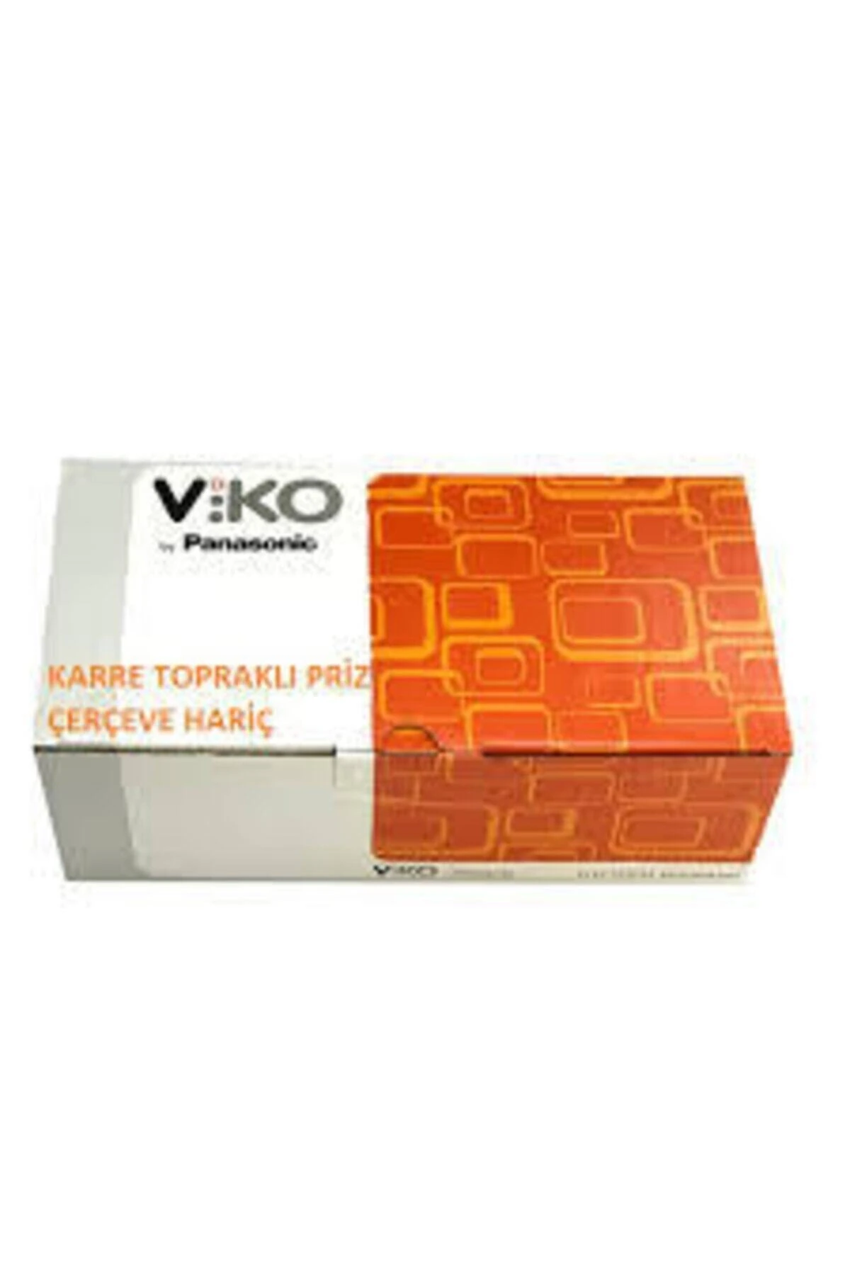 Beyaz Kare Topraklı Çerçeveli Priz 12li