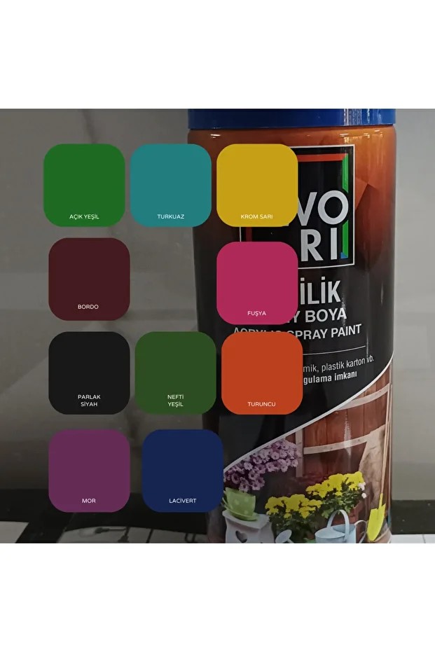 Akrilik Sprey Boya 400 ml Parlak Siyah