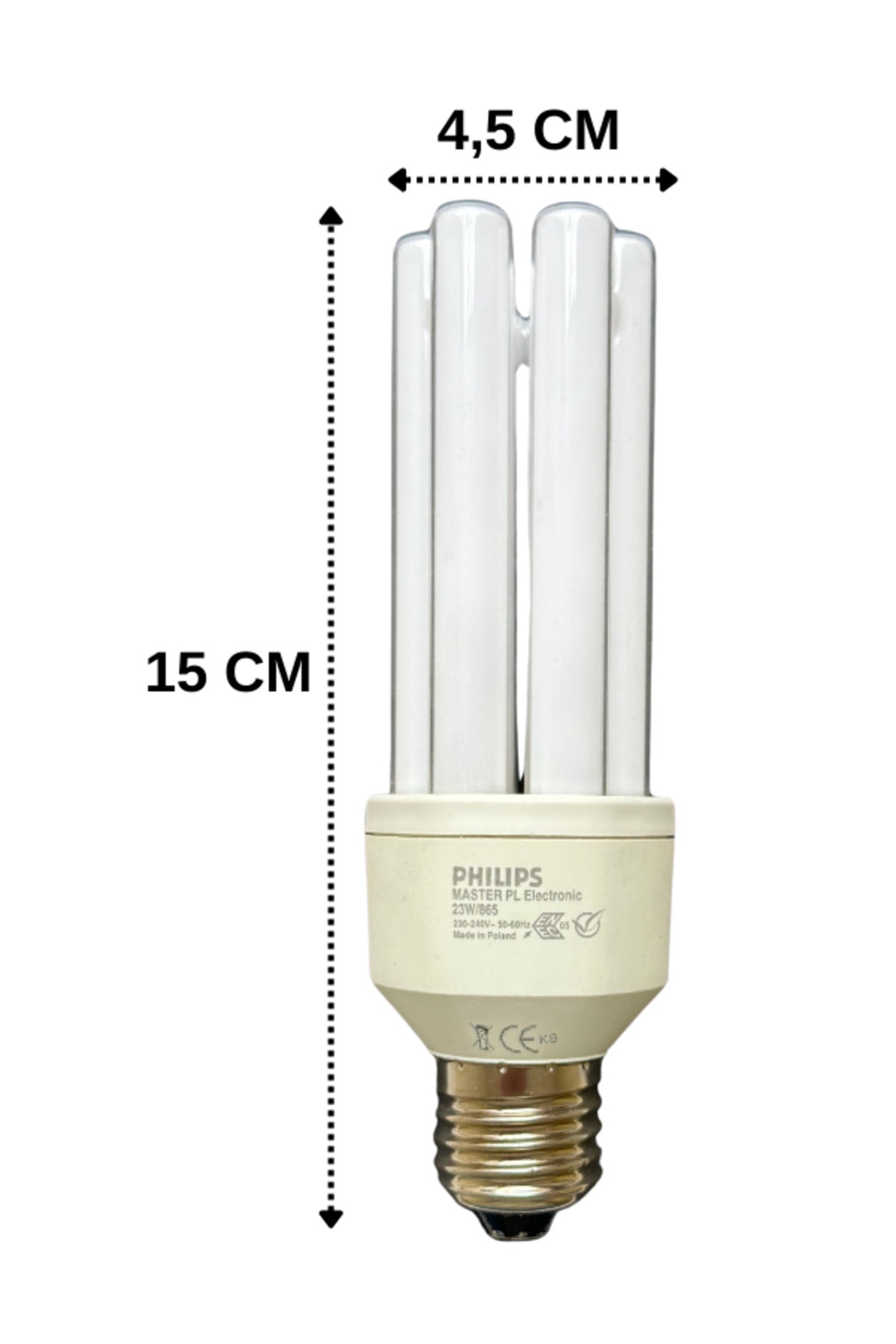 23W (125W) 6500K (Beyaz Işık) E27 Duylu (Kalın Duy) Floresan Ampul