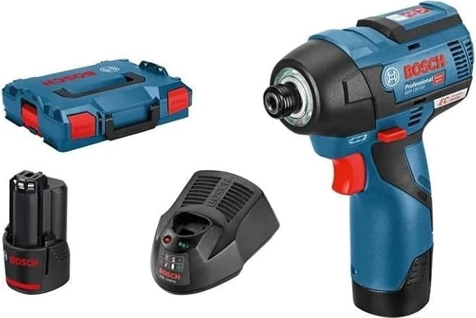 Professional Gdr 12V-110 Akülü Darbeli Somun Sıkma (12 Volt, 2 x 3,0 Ah Akü, Şarj Cihazı, L-Boxx Çanta, 110 Nm Maks. Tork, 1/4" Altıgen Uç Girişi)