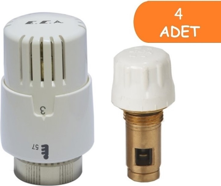 4 Adet Eca Termostatik Trv4 Kafa Grubu 41,3mm 602120813