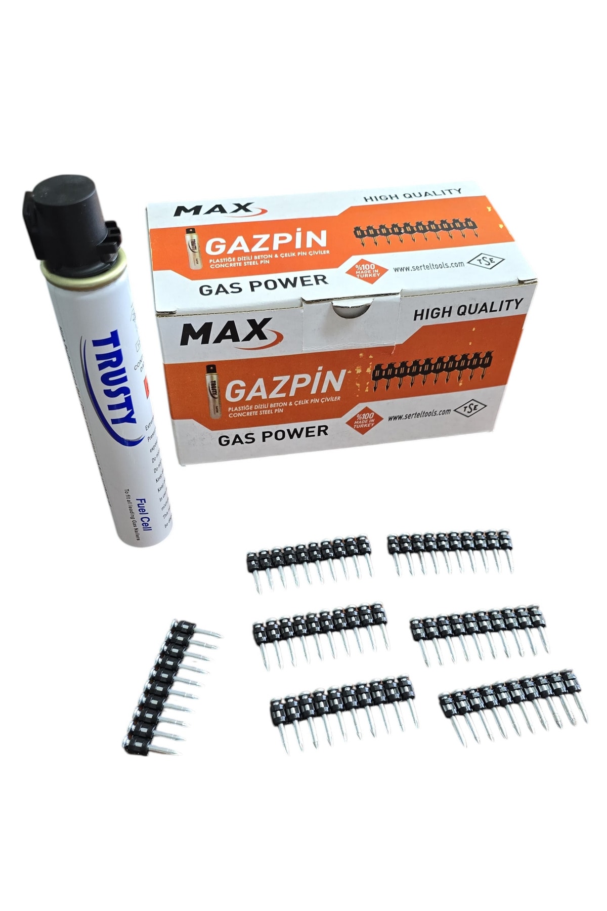 AKDENİZ BETON ÇİVİSİ VE GAZ TÜPÜ-1 KUTU (1000ADET)