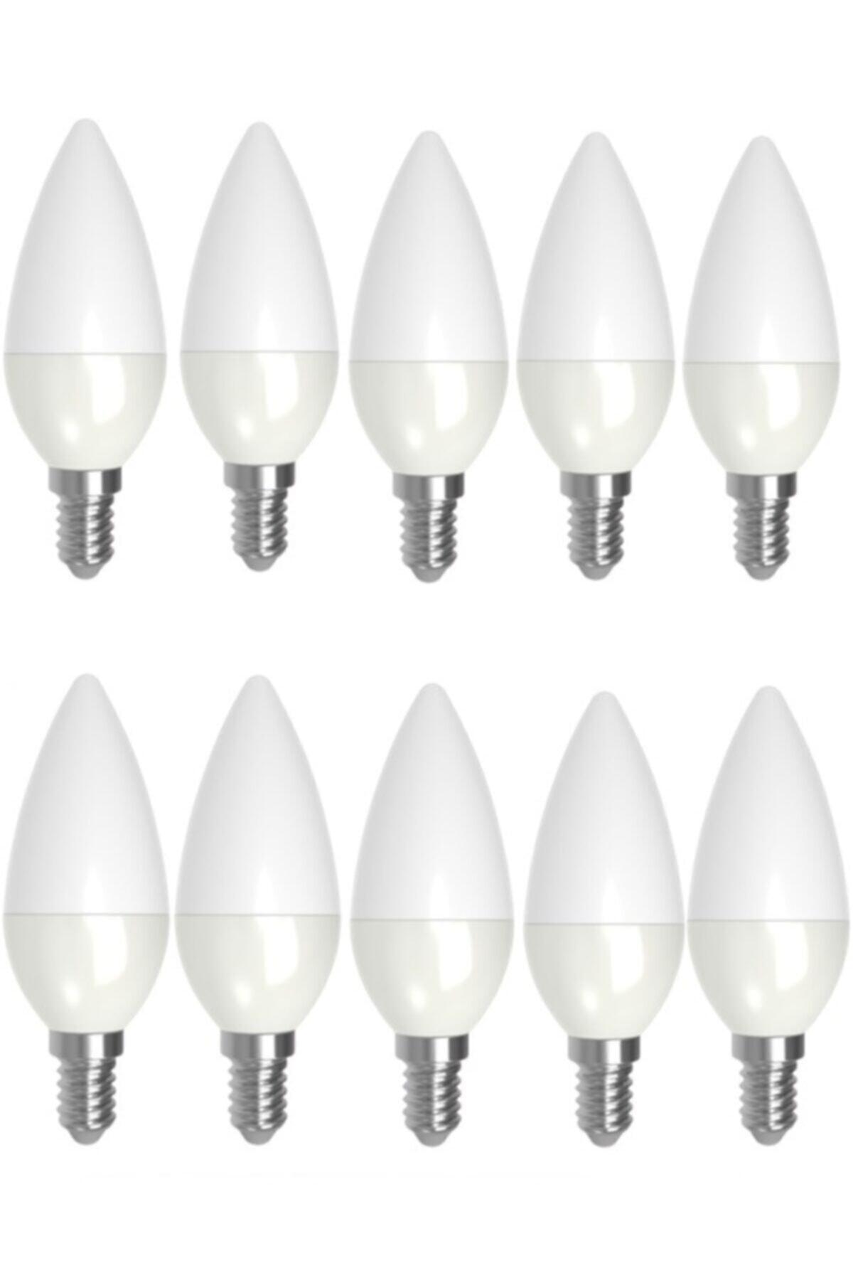 10 Adet 7w Günışığı Sarı Led Mum Avize Ampulü Buji Ampul E14 Ince Duylu Ct 4079 3200 Kelvin