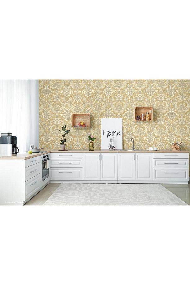 Ephes 1002-6 Damask büyük, Simli Duvar Kağıdı 10m²