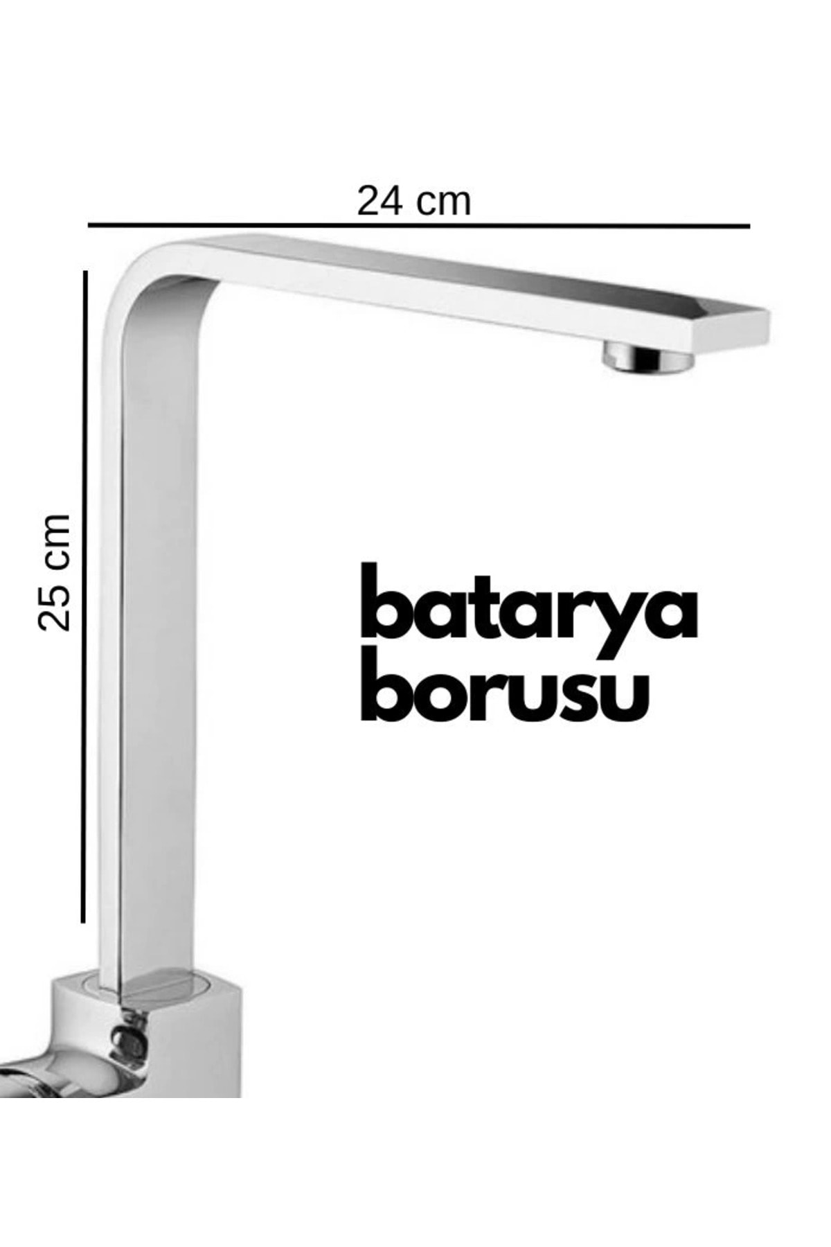 Krom Mutfak Evye Batarya İçin Köşeli Su Borusu Paslanmaz Ve Eca Uyumlu 25x25