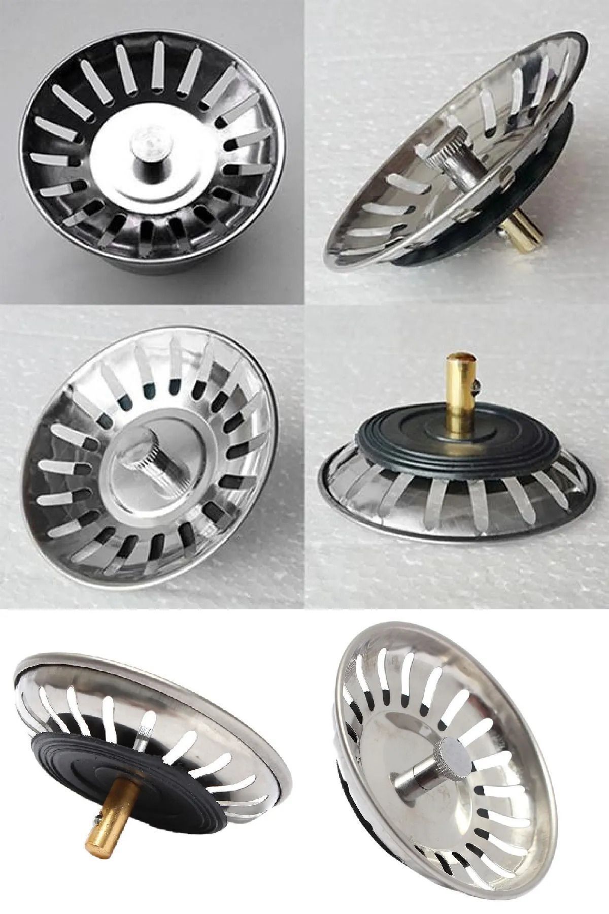Çöpmak Paslanmaz Çelik Sifon Süzgeci 8 Cm Lavabo Evye Süzgeci Lavabo Gider Süzgeci