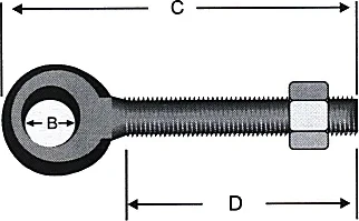 Delikli, Gözlü Civata M8 - 50 Adet