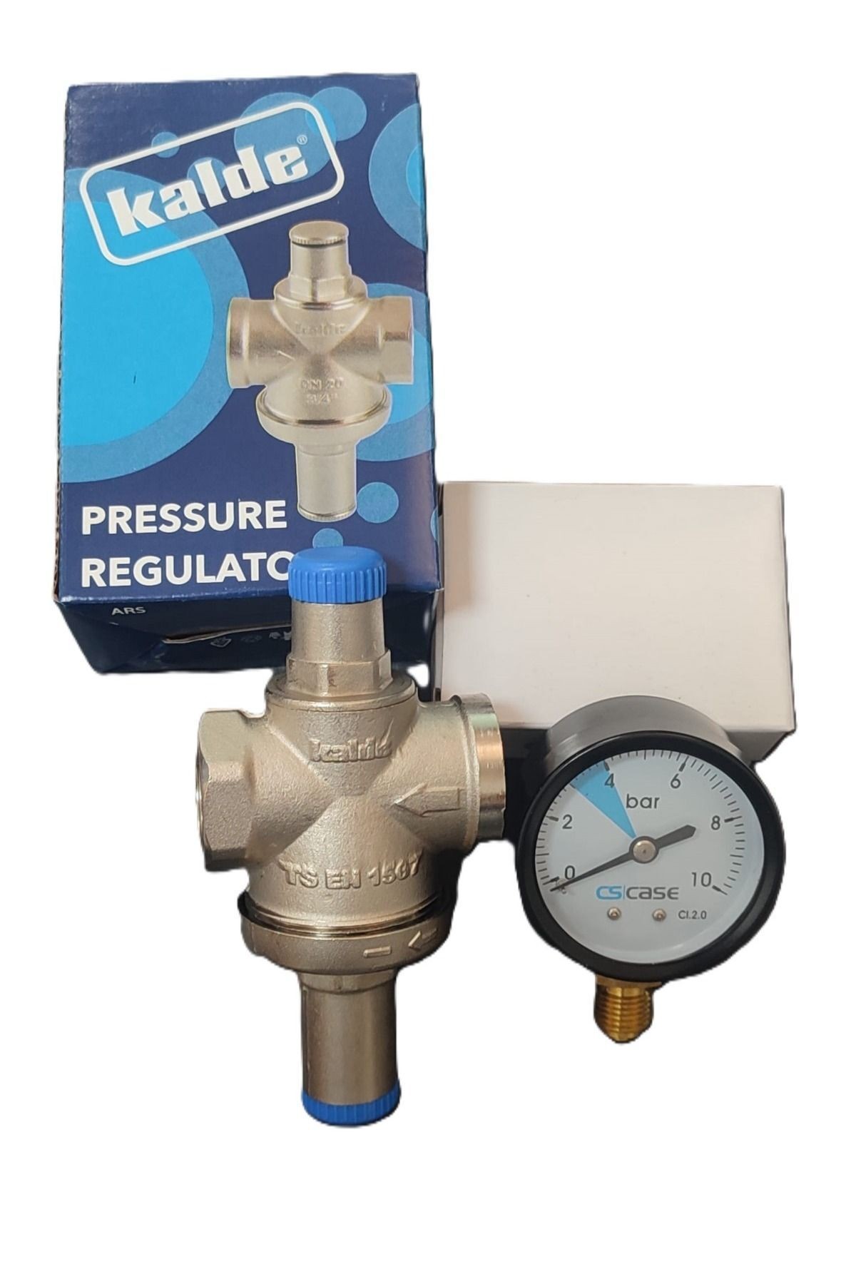 3/4" DN20 Rekorsuz Su Basınç Düşürücü (Manometreli) - Pressure Reducing Valves (With Manometer)