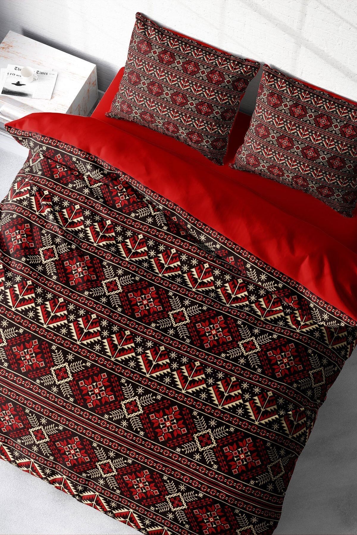 Nevresim Takımı %100 Doğal Pamuk Çift Kişilik 3d Digital Old Design