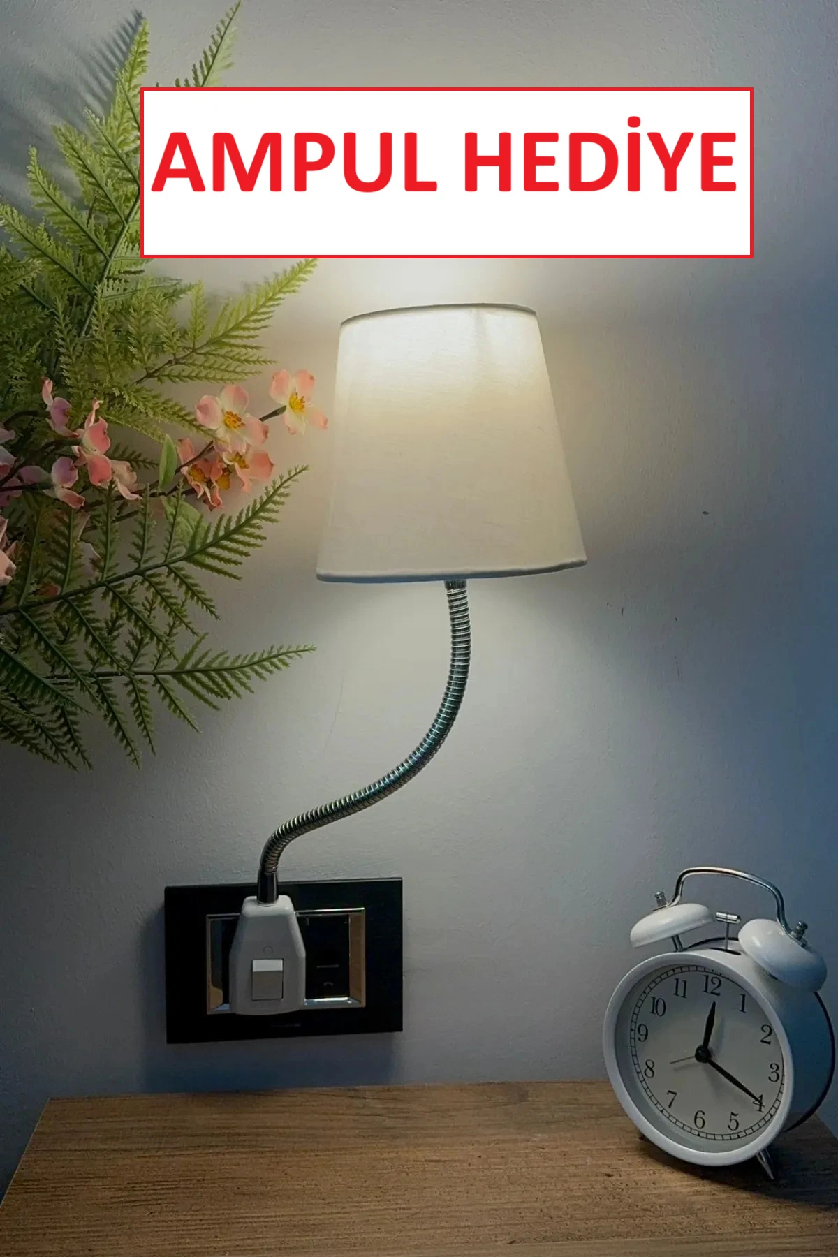 MEDA-LİGHT GECE-MASA-OKUMA IŞIĞI,LAMBASI SPRALLİ ANAHTARLI GECE LAMBASI-MASA LAMBASI DEKOR