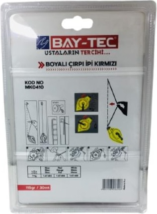 Mk0410 Boyalı Çırpı Ipi Seti Kırmızı 115gr/ 30mt