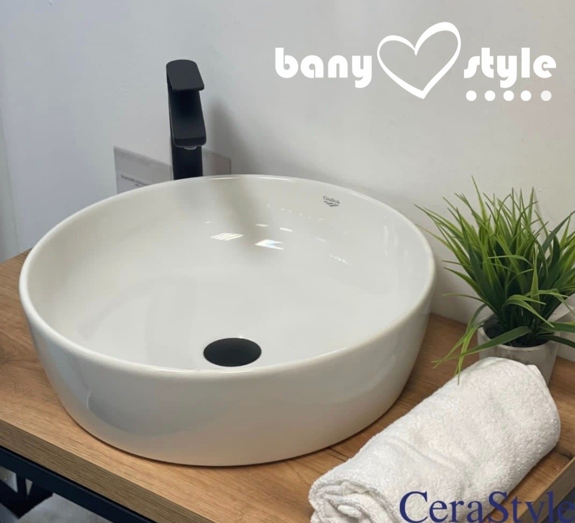 Seramik Cerastyle One Tezgah Üstü Çanak Lavabo Deliksiz 46CM 076100