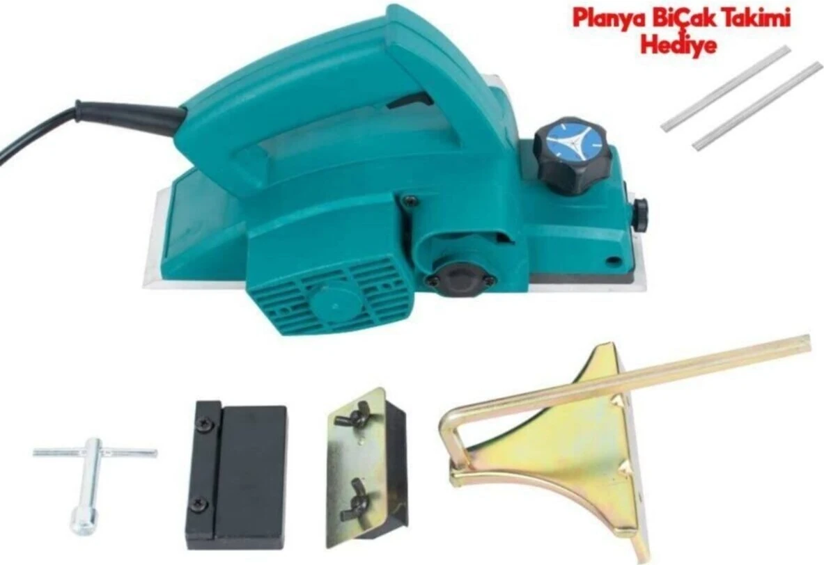 Sjs Metal Sanzıman 3000 W Çift Bıçaklı Professional Planya Makinası