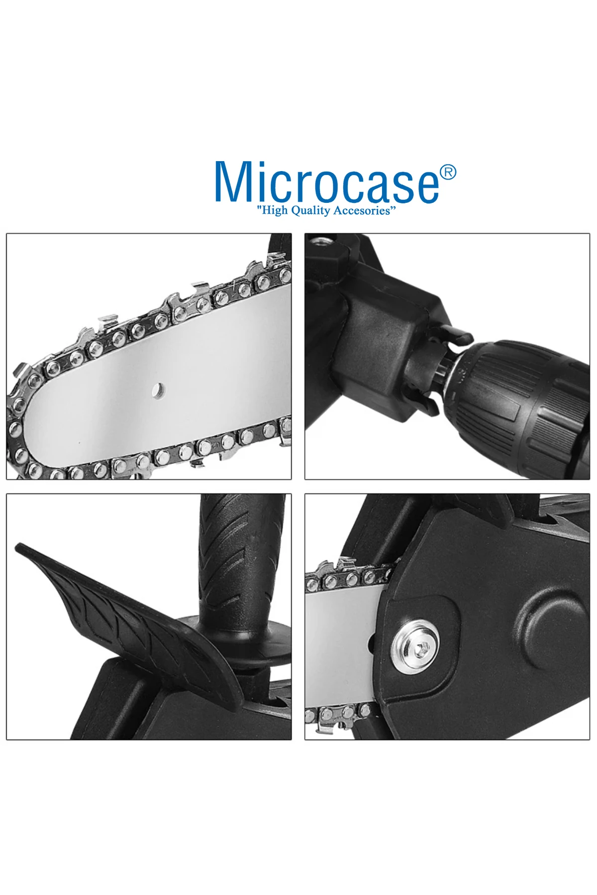 Matkaptan Elektrikli Testere Dönüştürücü Dayanıklı Zincirli Ahşap Kesim Aleti-AL4390