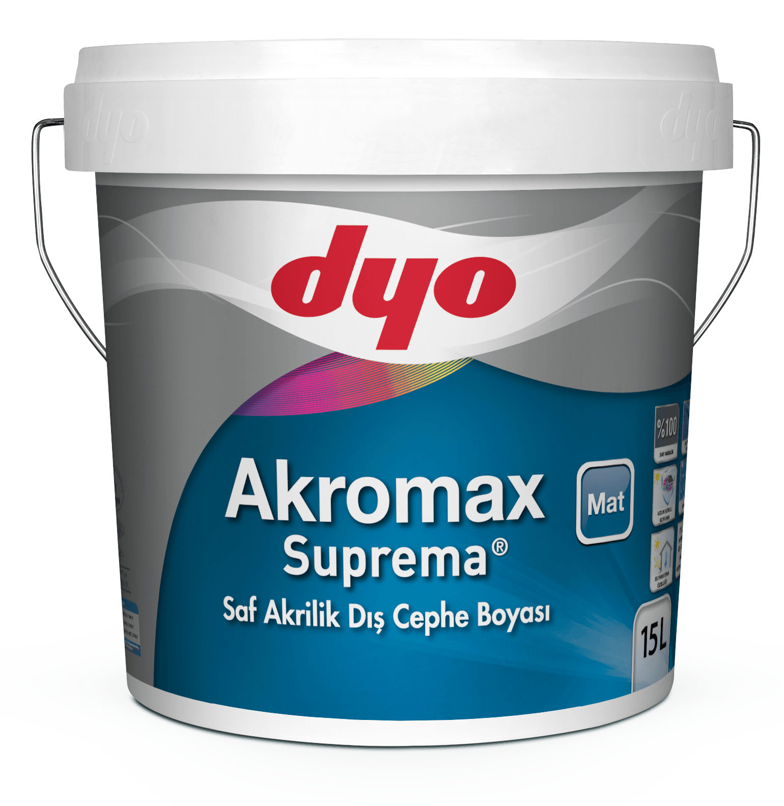 DYO AKROMAX  SUPREMA MAT  BAZ  Dış Cephe    (YENİ)  2,5 lt