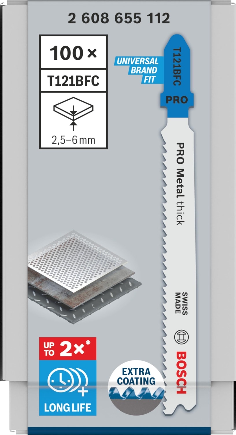 BOSCH Pro T121 Bfc 100LÜ 2-6 mm Metal Dekupaj Ucu