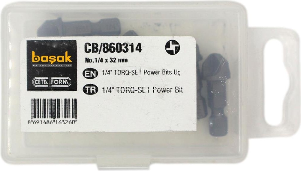 Torq-Set Uçlu Bits 1/4" x 32MM CB/860314 (1 Adet)