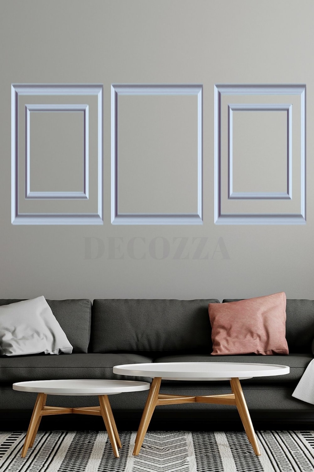 Decozza Dekoratif Boyanabilir Hazır Çerçeve 2.5 cm Çıta(Mastik Hediyeli)