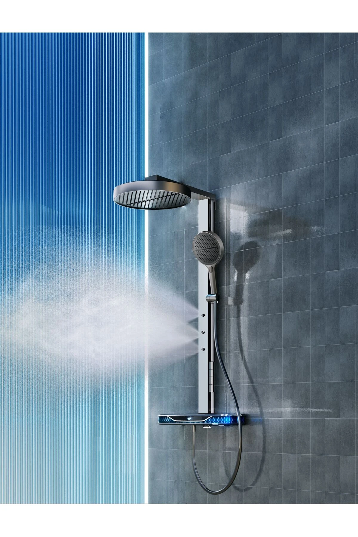 Rover Antrasit Teknolojik Piano Duş Sistemi