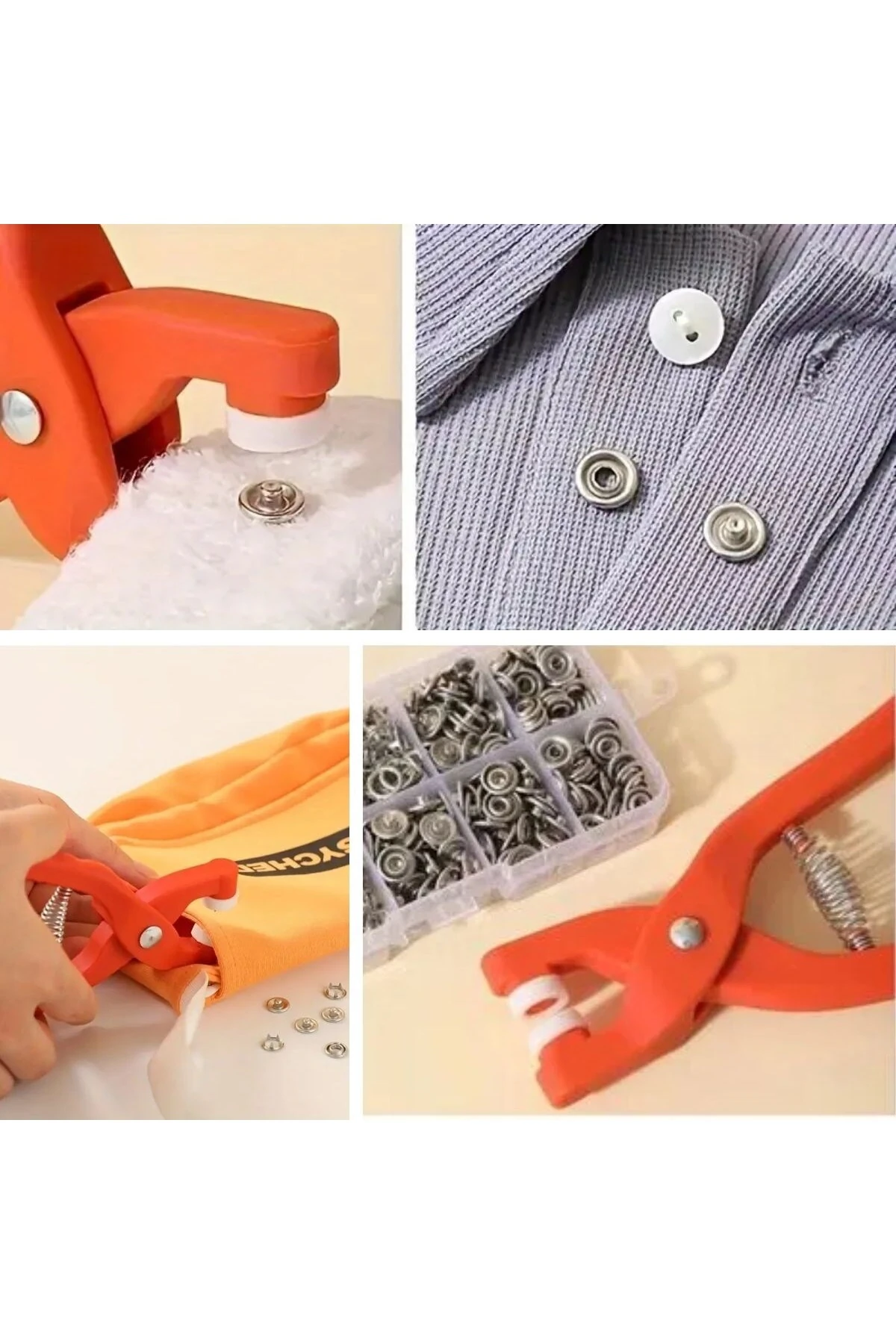 River World Tekstil ve Kıyafetler İçin Plastik Çıtçıt Takma Aleti