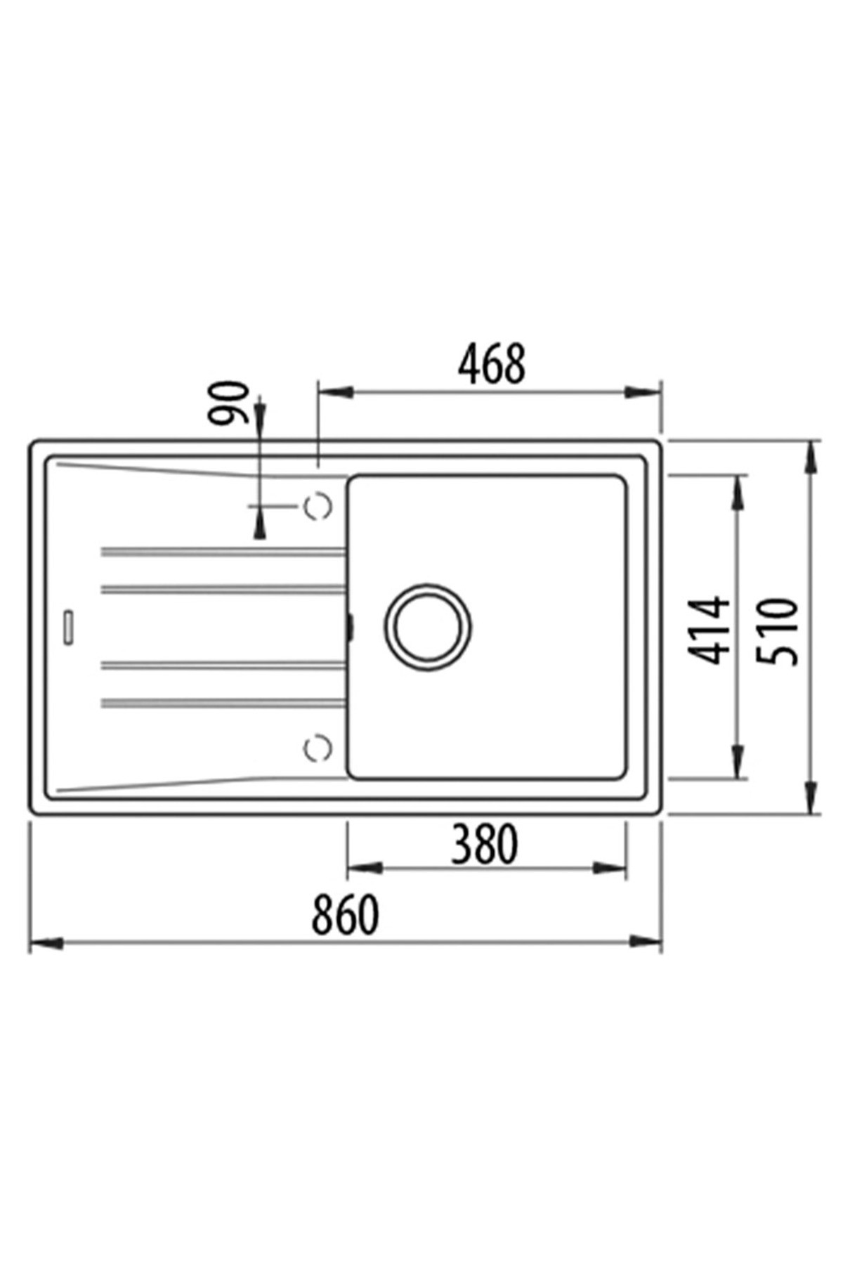 Stone 50 B-TG Beyaz Tegranit Eviye