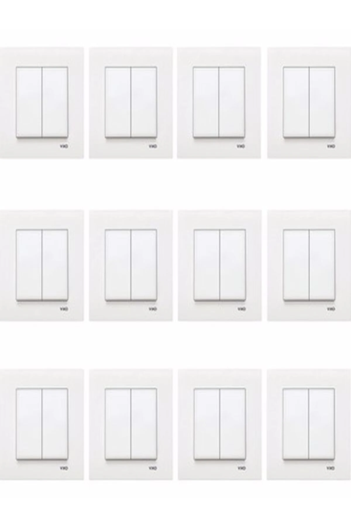 Karre Beyaz Komitator 12'li Paket Çerçeve Dahil