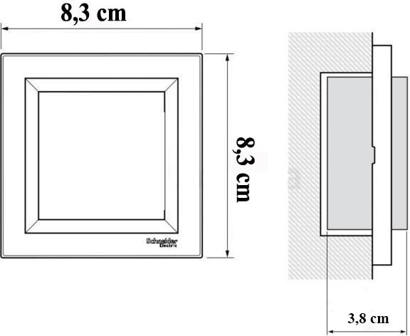 Asfora Krem 1*RJ11 Nümeris Telefon Prizi 4 Kontaklı - Çerçeveli