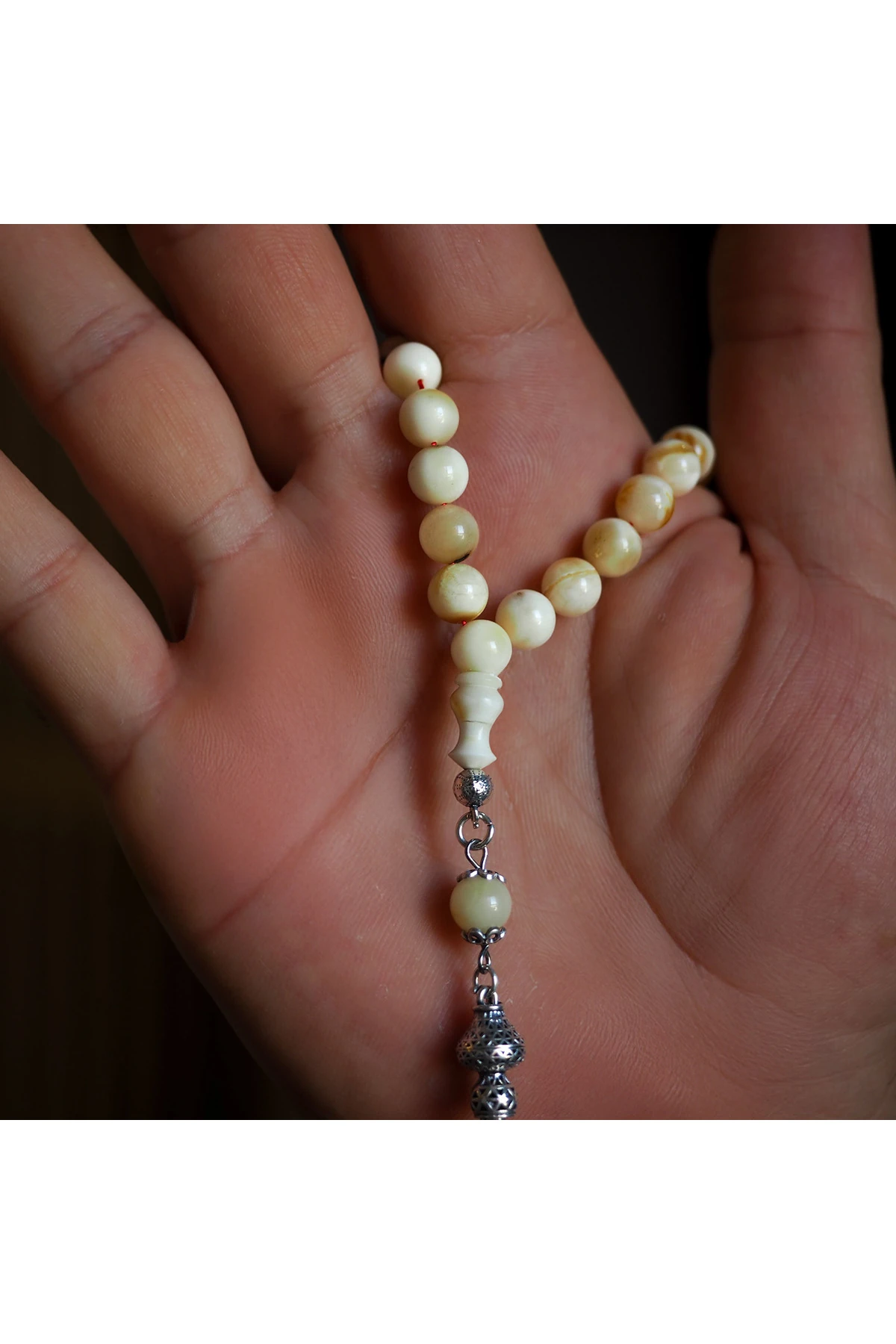 Damla Kehribar Tesbih (Gümüş İmame) – WATD035