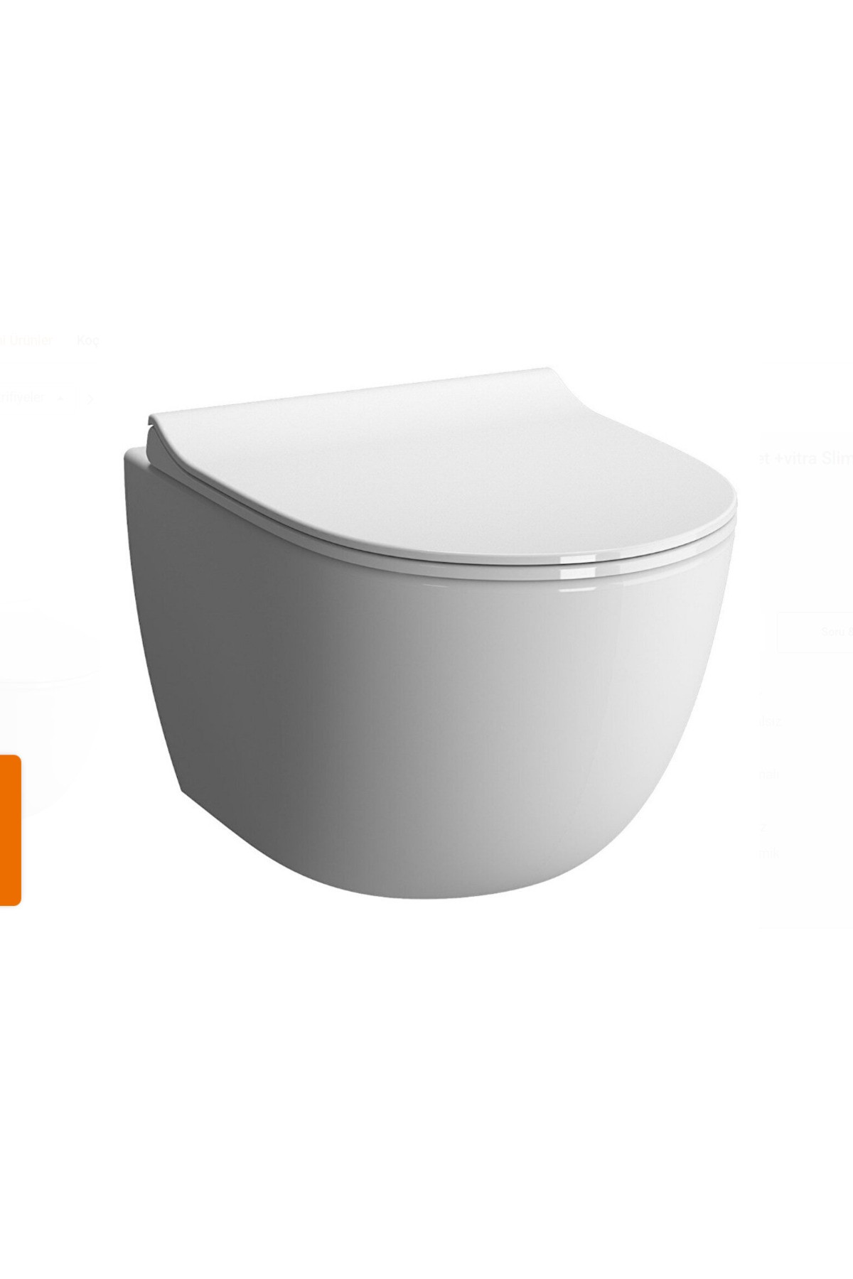 Sento Rim-ex Kanalsız Asma Klozet +vitra Slim Soft Klozet Kapağı