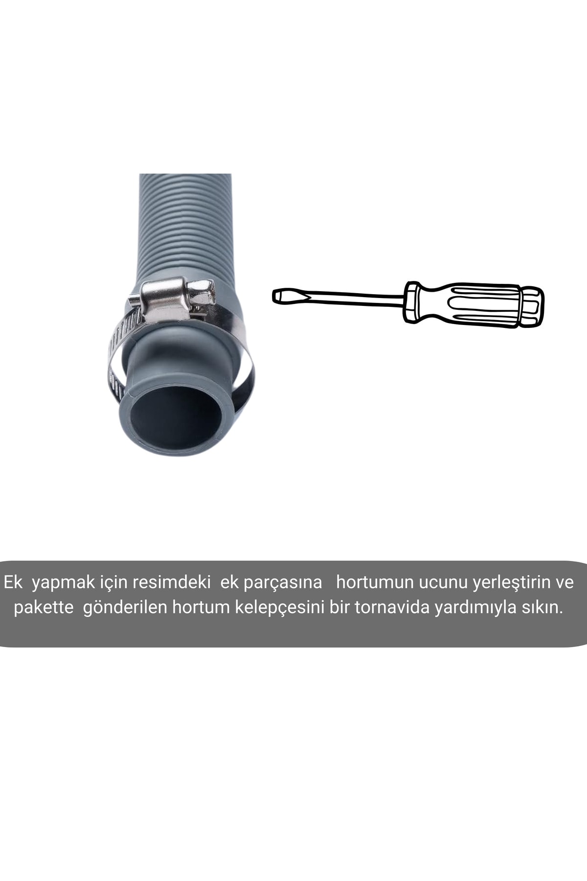 Çamaşır Ve Bulaşık Makinası Için Körüklü Pis Su Tahliye Hortumu 3 Metre