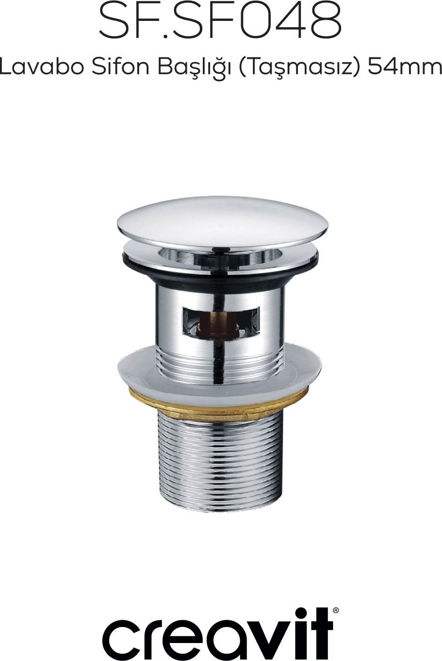 Lavabo Sifon Başlığı (Taşmasız) 54MM