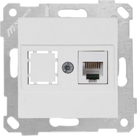 Rita Beyaz Mekanizma + Tuş Telefon Prizi 1XRJ12 (Cat3) 2200 125 0101