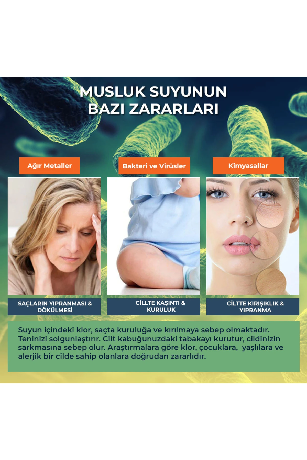 Aritmalı karbon duş başlığı ve yedek filtre, beyaz renk, sağlıklı ve pratik kullanım.