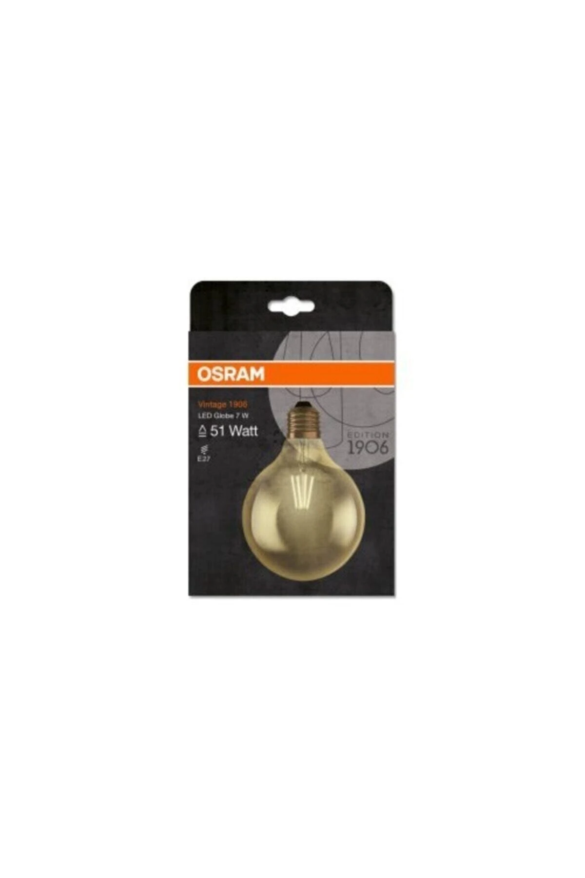 4052899962071 Led Vintage Gold Globe, Sarı Işık, 380 Lümen, E27 Duy Ampül, Sarı