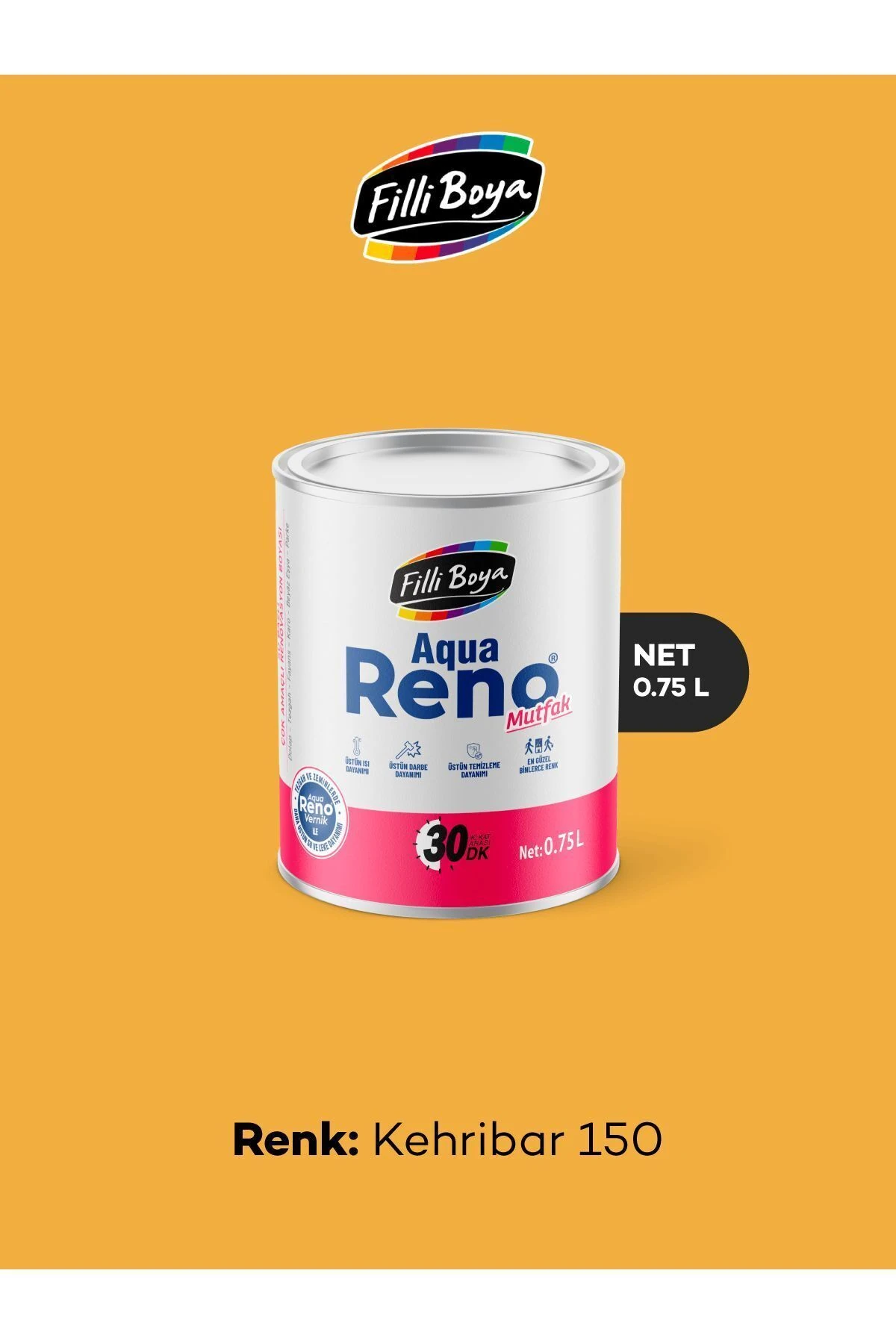 Filli Aqua Reno Mutfak Kehribar 150 (0,75L - 2,5L) Kehribar 150