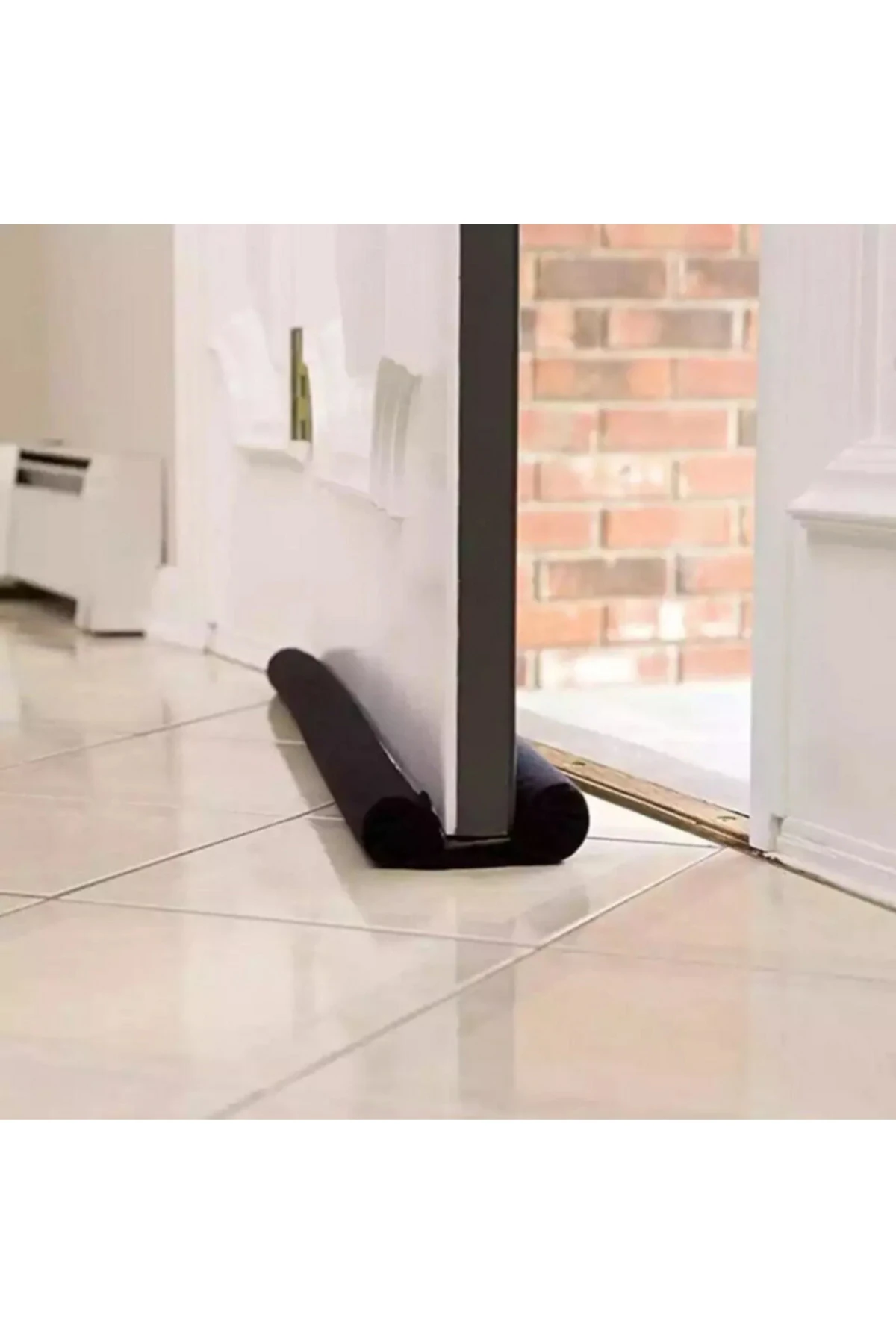 Kapı Altı Rüzgar Önleyici Siyah Kapı Altı Izolasyon Bandı Soğuk Önleyici Çift Taraflı Isı Yalıtımı