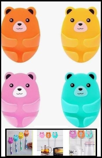 Fiş Tutucu 4 Adet Kendinden Yapışkanlı Kablo Fiş Priz Tutucu Airfreyer Mutfak Düzenleyici