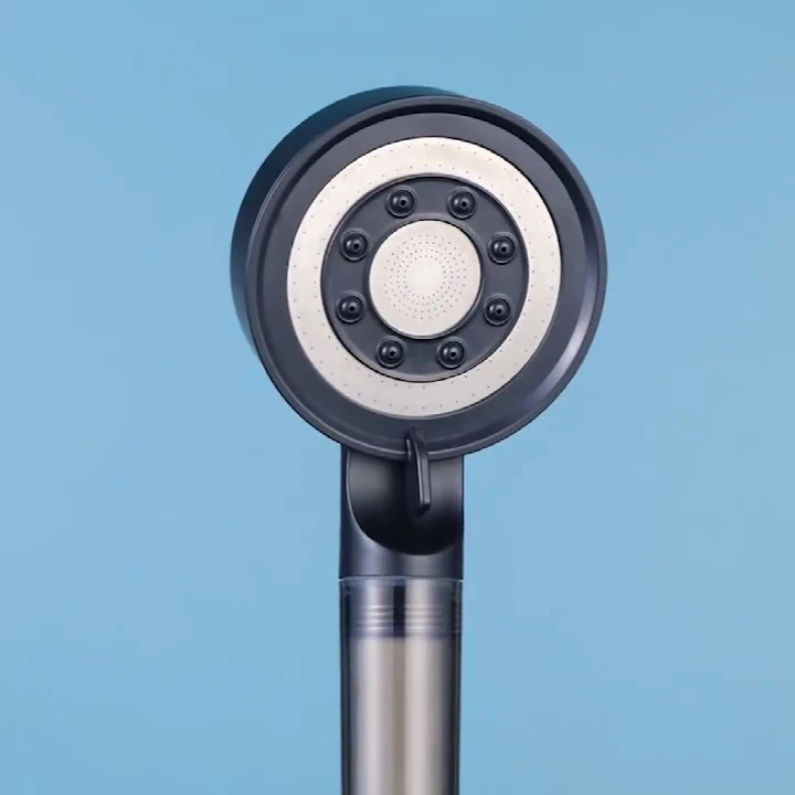 Filtreli 5 Fonksiyonlu Krom Yüksek Basınçlı Ayarlanabilir Duş Başlığı 150 Cm Hortum Mafsallıı Set