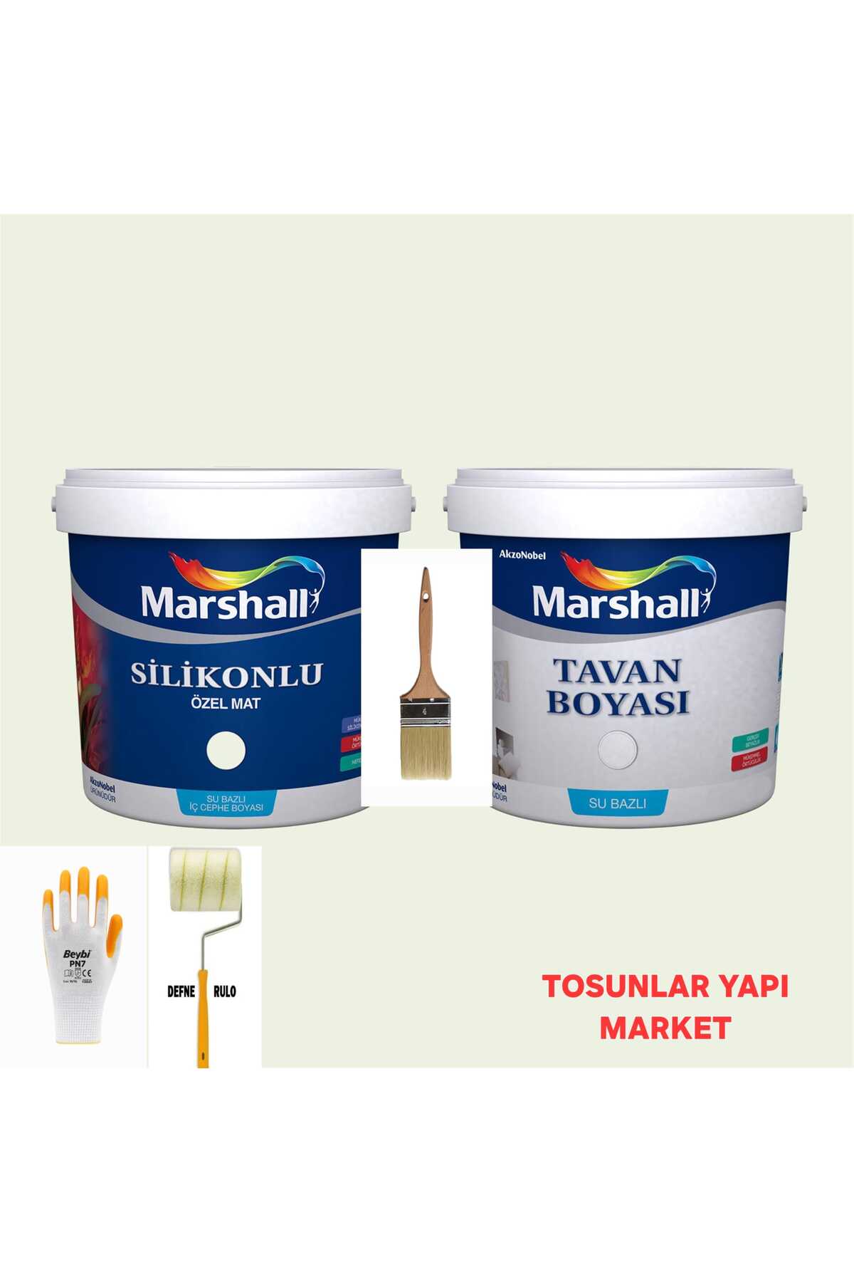SİLİKONLU ÖZEL MAT BEYAZ 2,5 LT BEYAZ 1 ADET MARSHALL TAVAN 2,5 LT 1 ADET