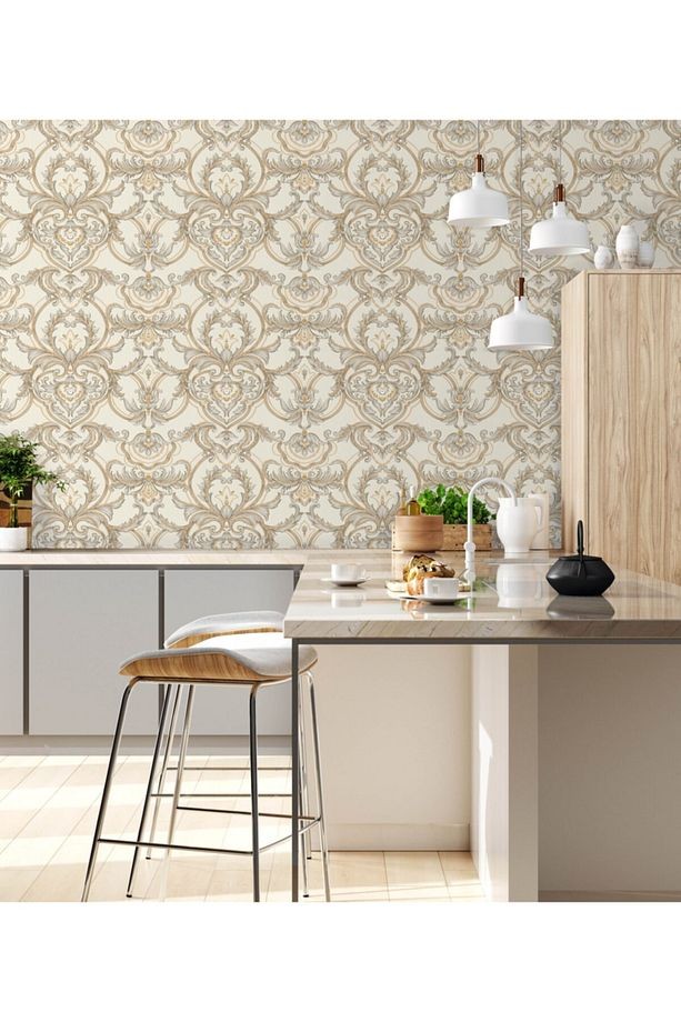 Seyyah 1308-2 Damask Desenli Duvar Kağıdı