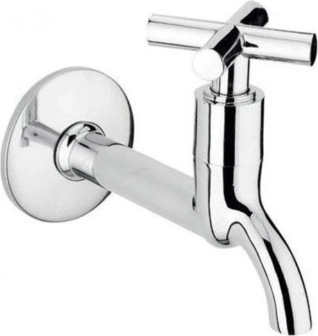 Artı Aç Kapa 4 Kollu Krom Çevirveli Musluk Duvardan Tek Girişli