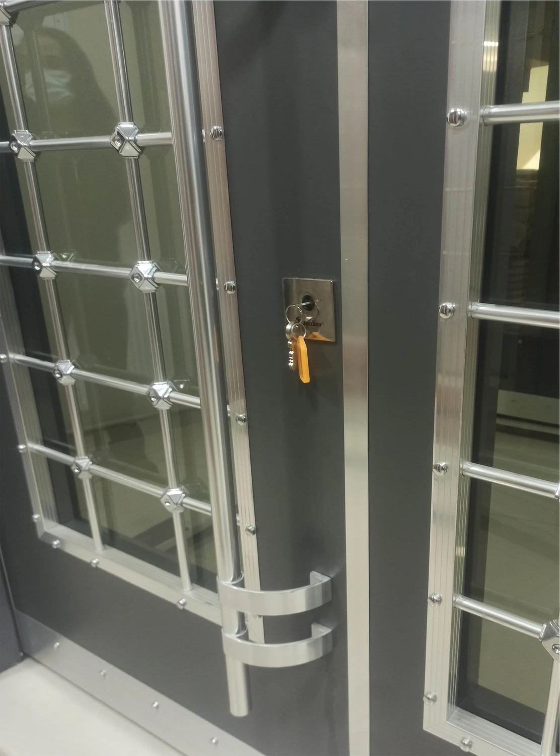 Çelik Kapı, Antrasit Rengi Bina Giriş Kapısı, Apartman Giriş Kapısı