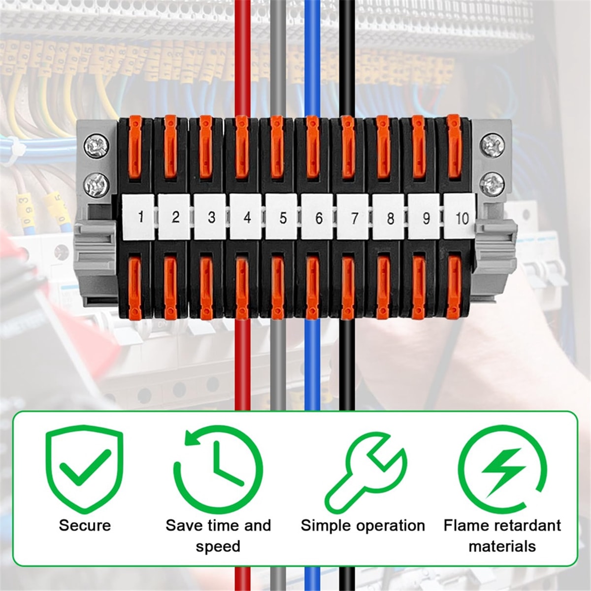 40'lı Paket Dın Ray Terminali,0,08-4 Mm² PCT-211 Dın Ray Terminalleri,siyah Terminal Bloğu Kiti,elektrik Bağlantı Bloğu (Yurt Dışından)